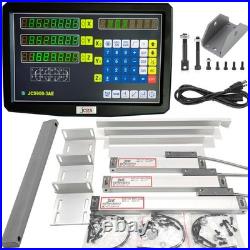 3Axis Digital Readout DRO Display 5µm Linear Scale 14''+18''+38''Kit CNC Milling