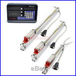 3Axis Digital Readout Linear Scale Kit 5µm DRO Display Glass Encoder for Milling