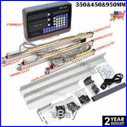 3Axis Digital Readout for Mill Lathe Linear Glass Scale Encoder 350450950MM US