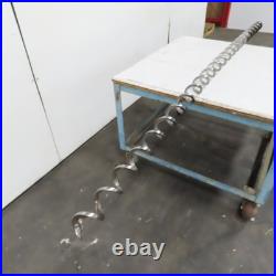3-1/4 OD x 2.02 ID Centerless Trash Scrap Chip Auger Screw 101-1/2L 4 Pitch