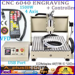 3/4 Axis CNC 6040 Router Engraver Milling Drill Machine 1500W USB/Parallel Port