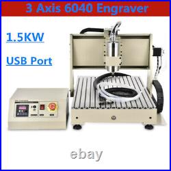 3/4 Axis CNC 6040 Router Engraver Milling Drill Machine 1500W USB/Parallel Port