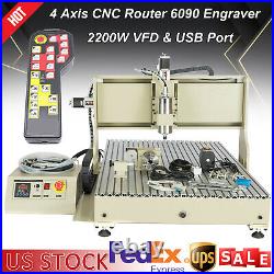 3/4 Axis CNC Router Engraver Engraving Drilling Milling Cutting Machine withRemote