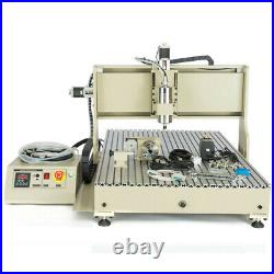 3/4 Axis CNC Router Engraver Machine Drill Woodwork 3D Cutting USB+Remote 1.5KW