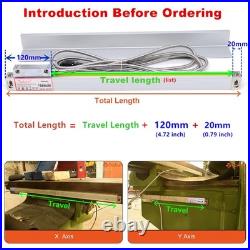 3 Axis DRO Linear Scale Kit 3pc Glass Scales 450+500+1000mm for Mill Lathe EDM