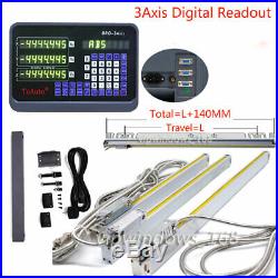 3 Axis Digital Readout DRO TLL Linear Glass Scale Bridgeport Mill 450&500&1000MM