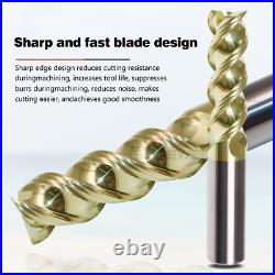 3 Flute Carbide End mills Bit ZrN Coating 6mm 8mm 10mm 12mm Shank Milling cutter 3 Flute Carbide End mills Bit ZrN Coating 6mm 8mm 10mm 12mm Shank Milling cutter