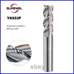 3 Flute Carbide Finish Milling Cutter for Aluminum 1mm to 12mm Metal Machining