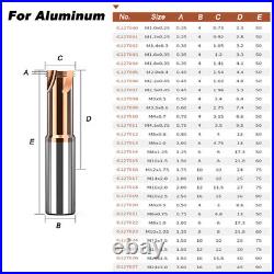 3 Flute End Mill 3-Teeth Thread Milling Cutter For Steel/Aluminum Engraving/ CNC