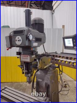 3 HP Lagun Model #ftv-2 Vertical Ram Type Knee MILL Dro & Power Feed Yobro