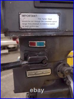 3 HP Lagun Model #ftv-2 Vertical Ram Type Knee MILL Dro & Power Feed Yobro