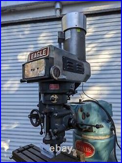 3hp Bridgeport Style Vertical Knee MILL Single Phase Qc30 Spindle