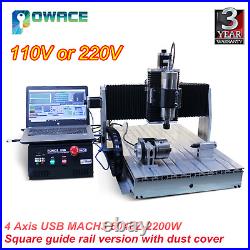 4 Axis 6040 CNC Router 2.2KW USB Milling Cutting Engraving Machine Mach3 Control 4 Axis 6040 CNC Router 2.2KW USB Milling Cutting Engraving Machine Mach3 Control