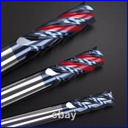 4 Flute Solid Carbide Flat End Milling Cutter HRC45° TiAN Coated CNC Machining 4 Flute Solid Carbide Flat End Milling Cutter HRC45° TiAN Coated CNC Machining