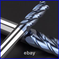 4 Flute Solid Carbide Flat End Milling Cutter HRC45° TiAN Coated CNC Machining 4 Flute Solid Carbide Flat End Milling Cutter HRC45° TiAN Coated CNC Machining