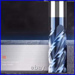 4 Flute Solid Carbide Flat End Milling Cutter HRC45° TiAN Coated CNC Machining 4 Flute Solid Carbide Flat End Milling Cutter HRC45° TiAN Coated CNC Machining