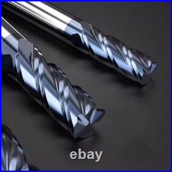4 Flute Solid Carbide Flat End Milling Cutter HRC45° TiAN Coated CNC Machining 4 Flute Solid Carbide Flat End Milling Cutter HRC45° TiAN Coated CNC Machining