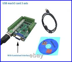 5 Axis CNC Controller Kit, Nema 23 57 Step Motor Driver for CNC Engraving/Milling