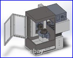 5 Axis CNC Milling Machine V4 Desktop with Horizontal Spindle with Metal Enclosu