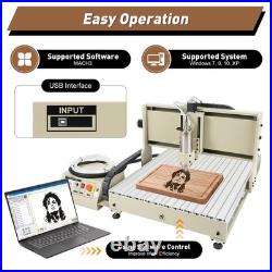 6090 2.2kW USB Port CNC Router Metal 4 Axis Router Engraver Milling Machine