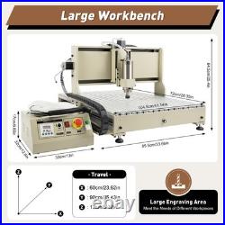 6090 2.2kW USB Port CNC Router Metal 4 Axis Router Engraver Milling Machine