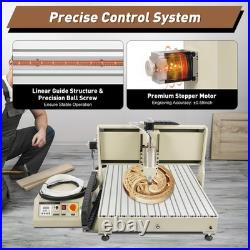6090 2.2kW USB Port CNC Router Metal 4 Axis Router Engraver Milling Machine