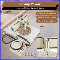 6090 2.2kW USB Port CNC Router Metal 4 Axis Router Engraver Milling Machine