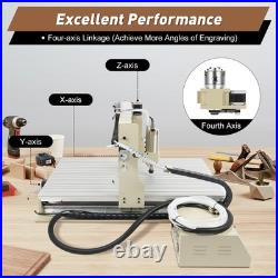 6090 2.2kW USB Port CNC Router Metal 4 Axis Router Engraver Milling Machine