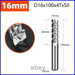 75° Metal Ceramic End Mill Cutter 2 Flute 4 Flute Milling Cutter Straight Shank