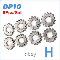 8PCS HSS PA14-1/2 Involute Gear Cutter DP8 DP18 DP14 DP16 DP20 DP22 DP24 14.5°