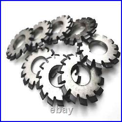 8 Pcs/Set 14.5° Involute Gear Cutter DP8 DP10 DP16 DP20 DP22 PA14-1/2 HSS 8H Kit