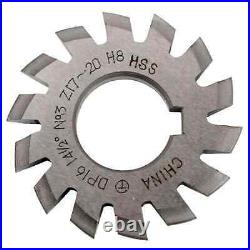 8 Pcs/Set 14.5° Involute Gear Cutter DP8 DP10 DP16 DP20 DP22 PA14-1/2 HSS 8H Kit