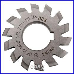 8 Pcs/Set 14.5° Involute Gear Cutter DP8 DP10 DP16 DP20 DP22 PA14-1/2 HSS 8H Set