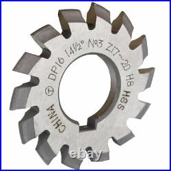 8 Pcs/Set 14.5° Involute Gear Cutter DP8 DP10 DP16 DP20 DP22 PA14-1/2 HSS 8H Set