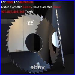90T/80T/40T/36T Teeth Carbide Circular Slitting Saw Cutter Cutting Tool 63mm OD