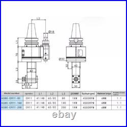 90°BT40/50 Angle Head Side Milling Head Cross Milling Head Right Angle Head1-7mm