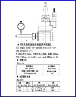 90° For Machining Centers BT40 BT50 Angle Head Side Right Angle Milling Head 90° For Machining Centers BT40 BT50 Angle Head Side Right Angle Milling Head