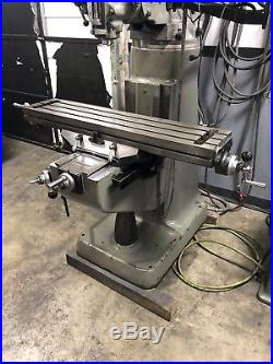9 x 42 2HP Late Model Bridgeport Vertical Milling Machine with DRO