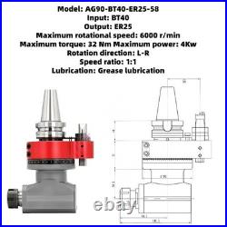 AG90-BT40-ER25-58 Angle Head Machining Centres Degree Side milling head AG90-BT40-ER25-58 Angle Head Machining Centres Degree Side milling head