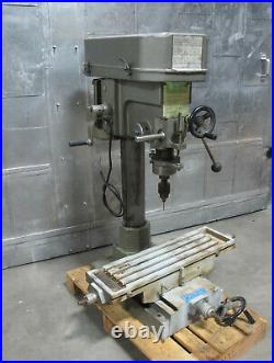 AJ Tools Model DM-3OA Mill Drill Milling Drilling Machine 1 Phase 2HP Table 8x28