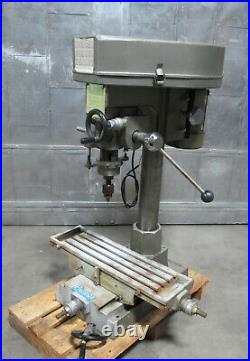 AJ Tools Model DM-3OA Mill Drill Milling Drilling Machine 1 Phase 2HP Table 8x28