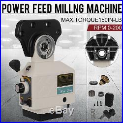 AS-250 X-Axis Torque 150 in-lb Power Feed Milling Machine 200PRM For Bridgeport