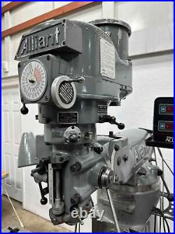 Alliant 42VC Vertical Milling Machine, Kurt Vise, DRO, Powerfeed, R8, 42 Mill