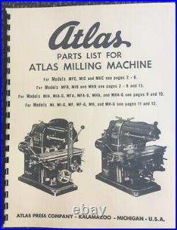 Atlas MF Horizontal Milling Machine 110volt Dividing Head