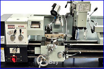 BOLTON TOOLS AT320L 12 x 36 Gear Head Metal Lathe Mill Drill Milling Machine