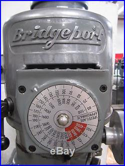 BRIDGEPORT 1½HP Vari Speed MILLING MACHINE 4200-RPM with 42 Table & Powerfeed