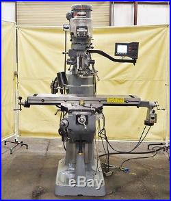 BRIDGEPORT 2 HP 9 x 48 Vertical Milling Machine with Power Feed & DRO