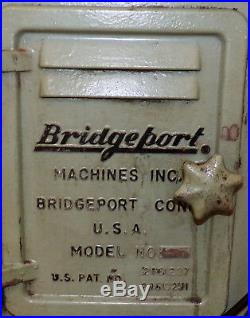 BRIDGEPORT MILLING MACHINE 9 X 42 TABLE, WithACU-RITE DRO 300SC 2X G, 1-1/2HP