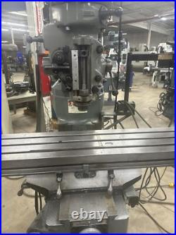 BRIDGEPORT MILLING MACHINE KNEE MILL 2HP DRO POWERFEEDS 48 X 9 Video