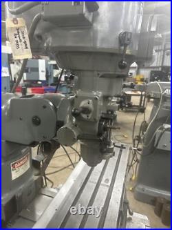 BRIDGEPORT MILLING MACHINE KNEE MILL 2HP DRO POWERFEEDS 48 X 9 Video